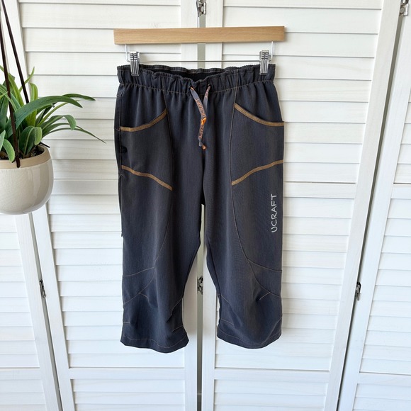 UCRAFT XLite Climbing Knickers Pants Gray Capri Hiking Recycled Polyester Size S - Picture 1 of 10